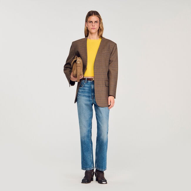 Chaqueta oversize de cuadros
