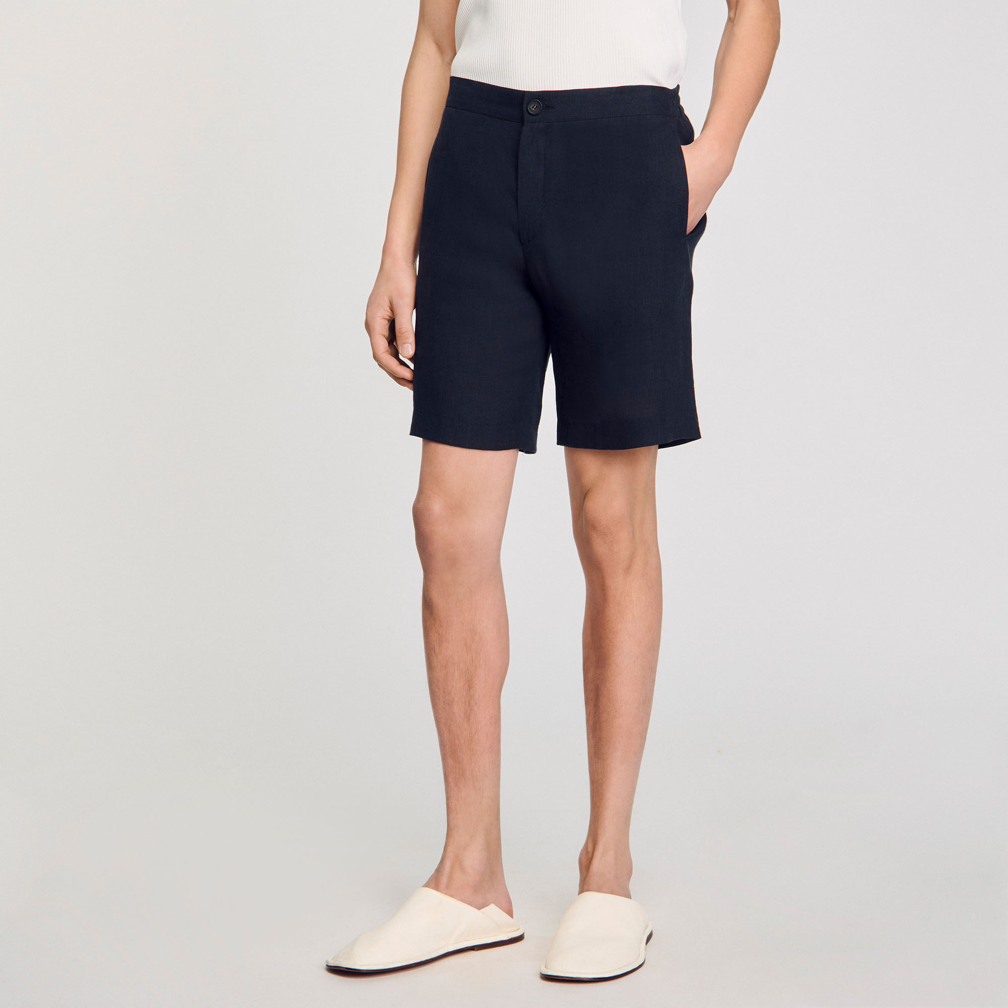 Pantalón corto de lino