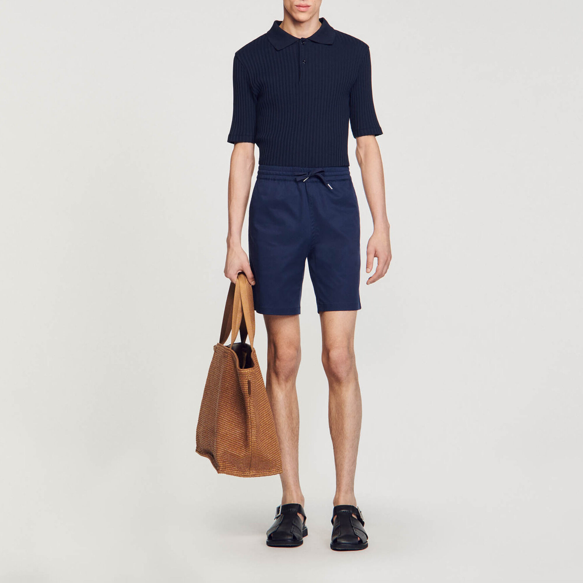 Short de algod&oacute;n cintura el&aacute;stica
