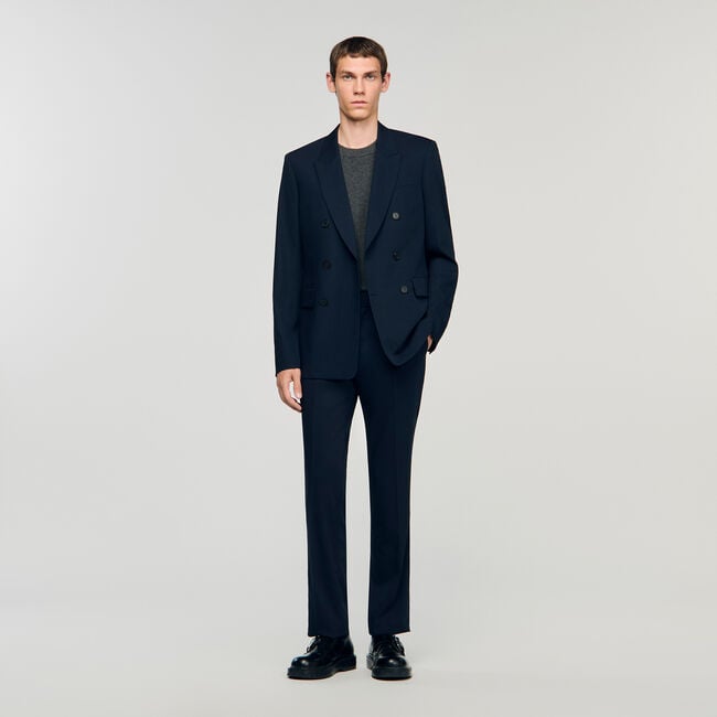 Chaqueta de traje cruzada