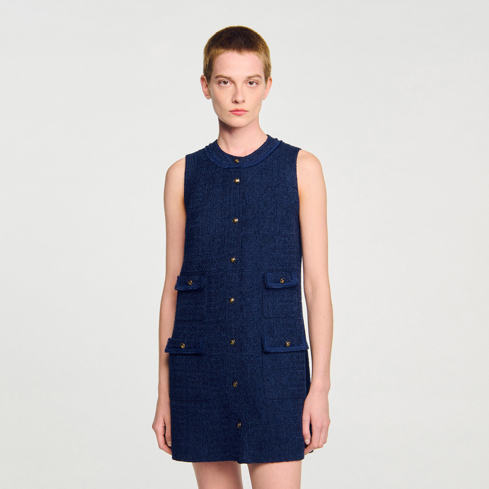 Vestido corto de tweed