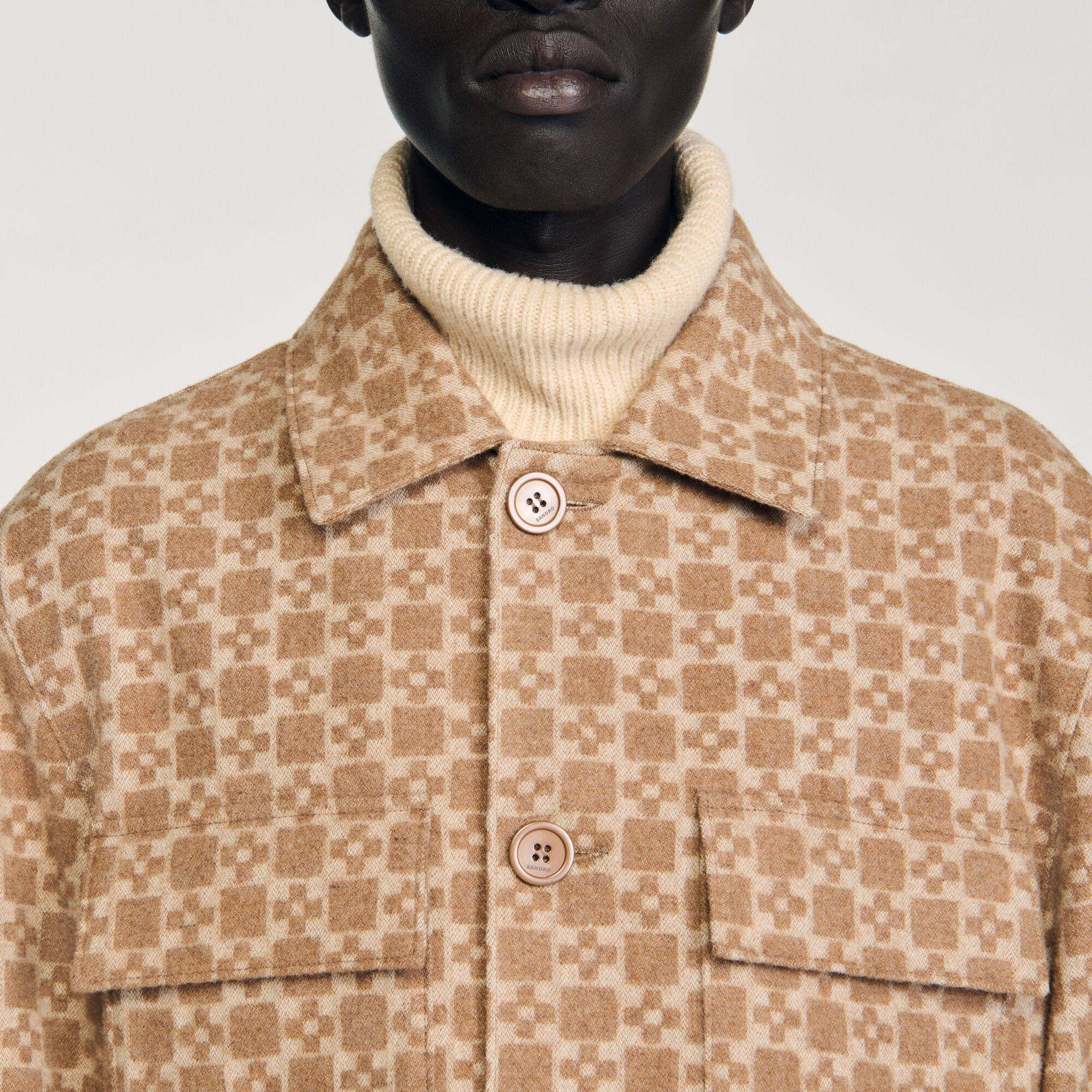 Sobrecamisa jacquard Square Cross