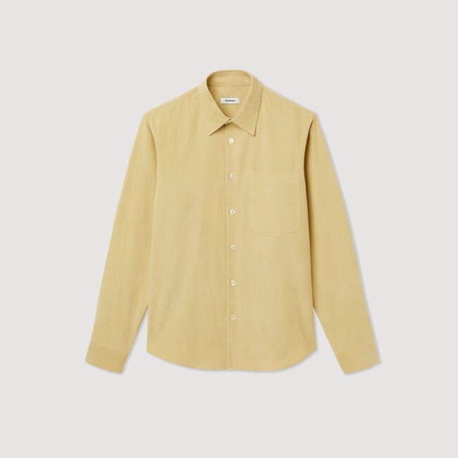 Camisa de terciopelo acanalado