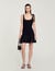 Vestido corto bimaterial