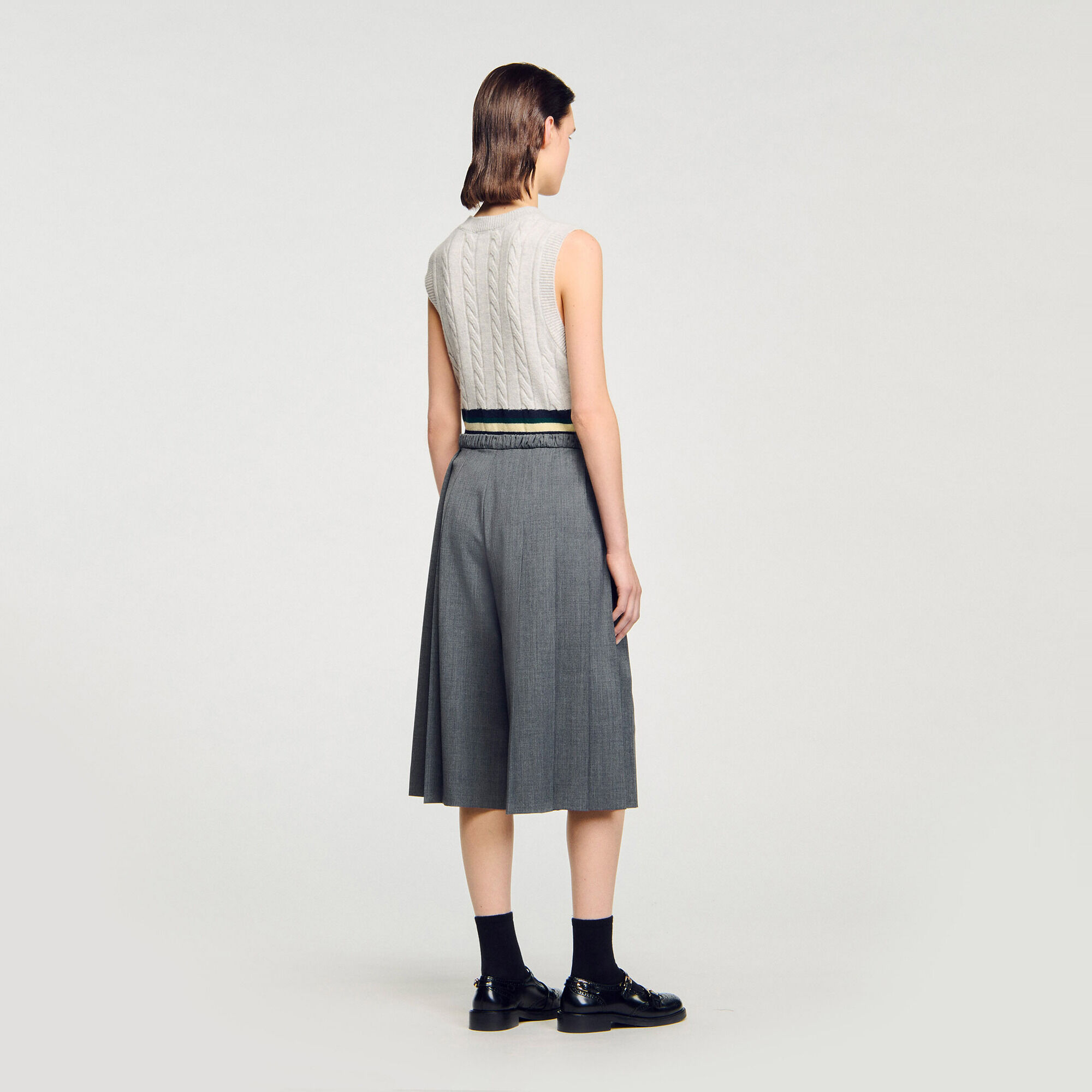 Pantal&oacute;n largo plisado - Mujer | Sandro