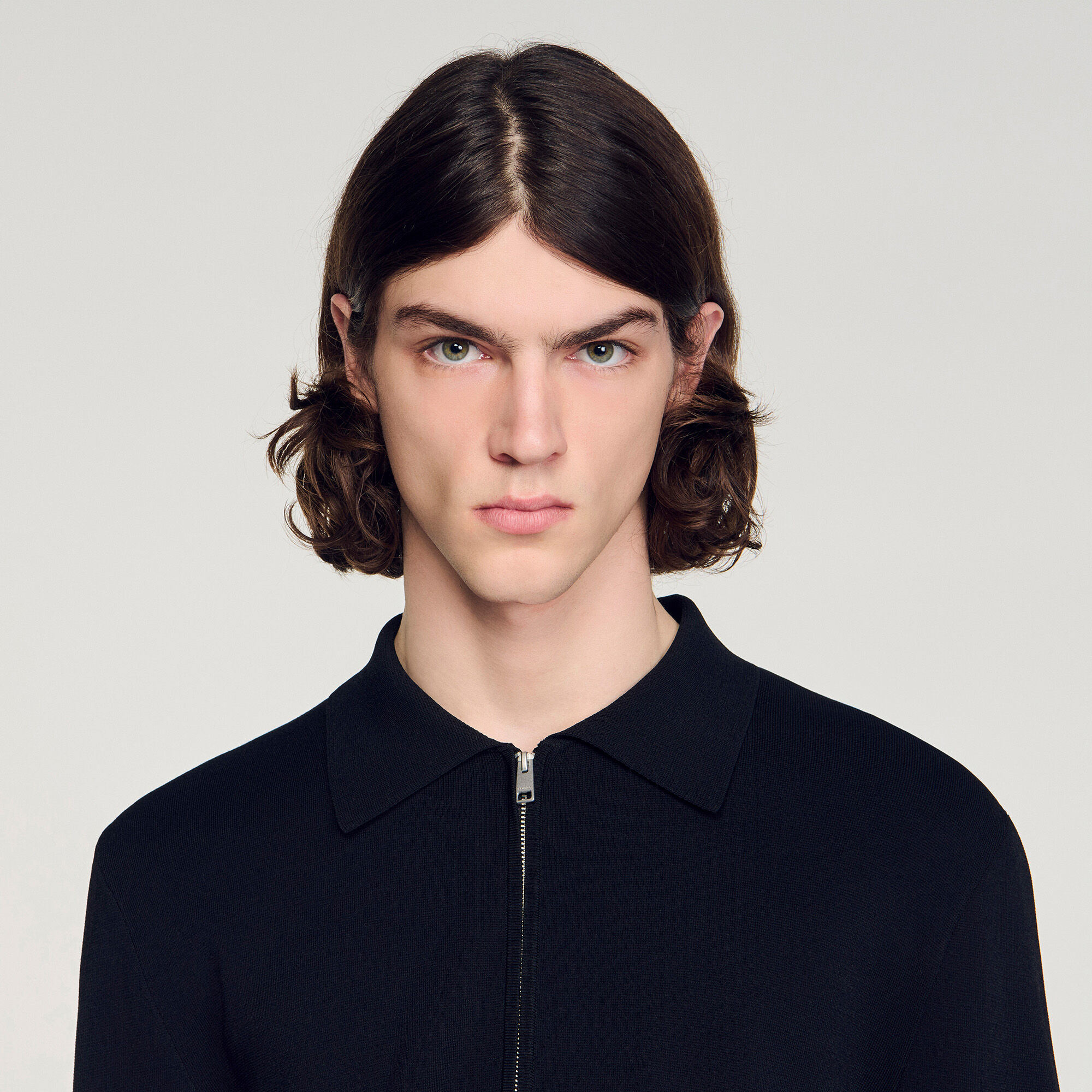 C&aacute;rdigan punto viscosa cremallera