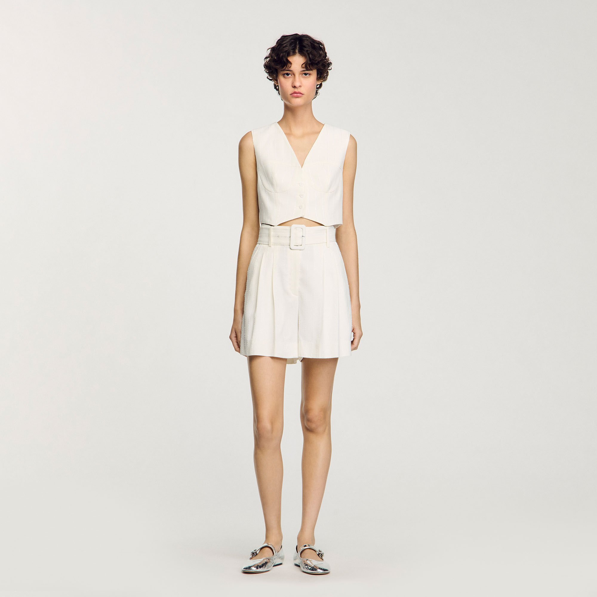 Short talle alto con lentejuelas
