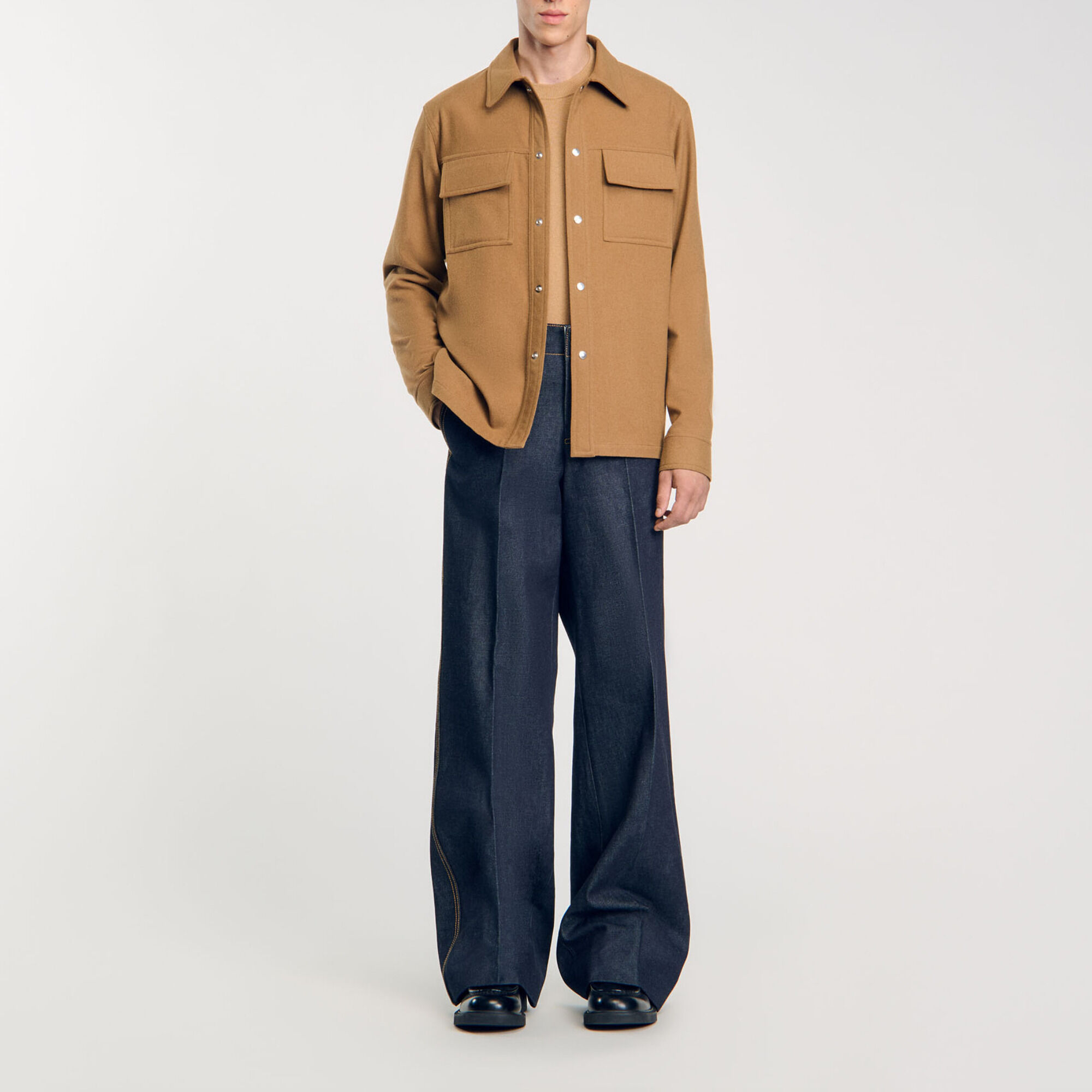 Sobrecamisa de lana - Hombre | Sandro