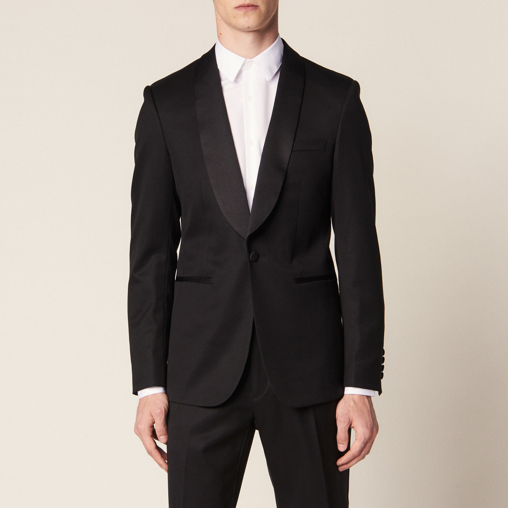 Chaqueta de esmoquin de grain de poudre