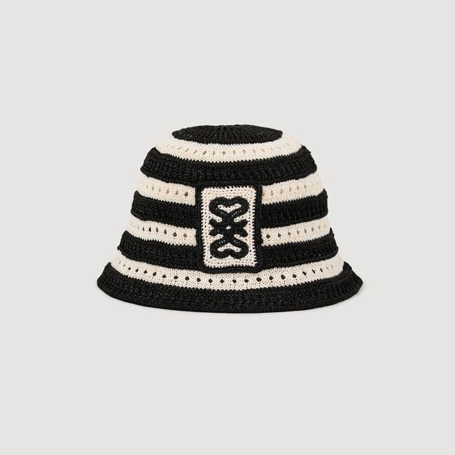 Gorro de pescador ganchillo a rayas