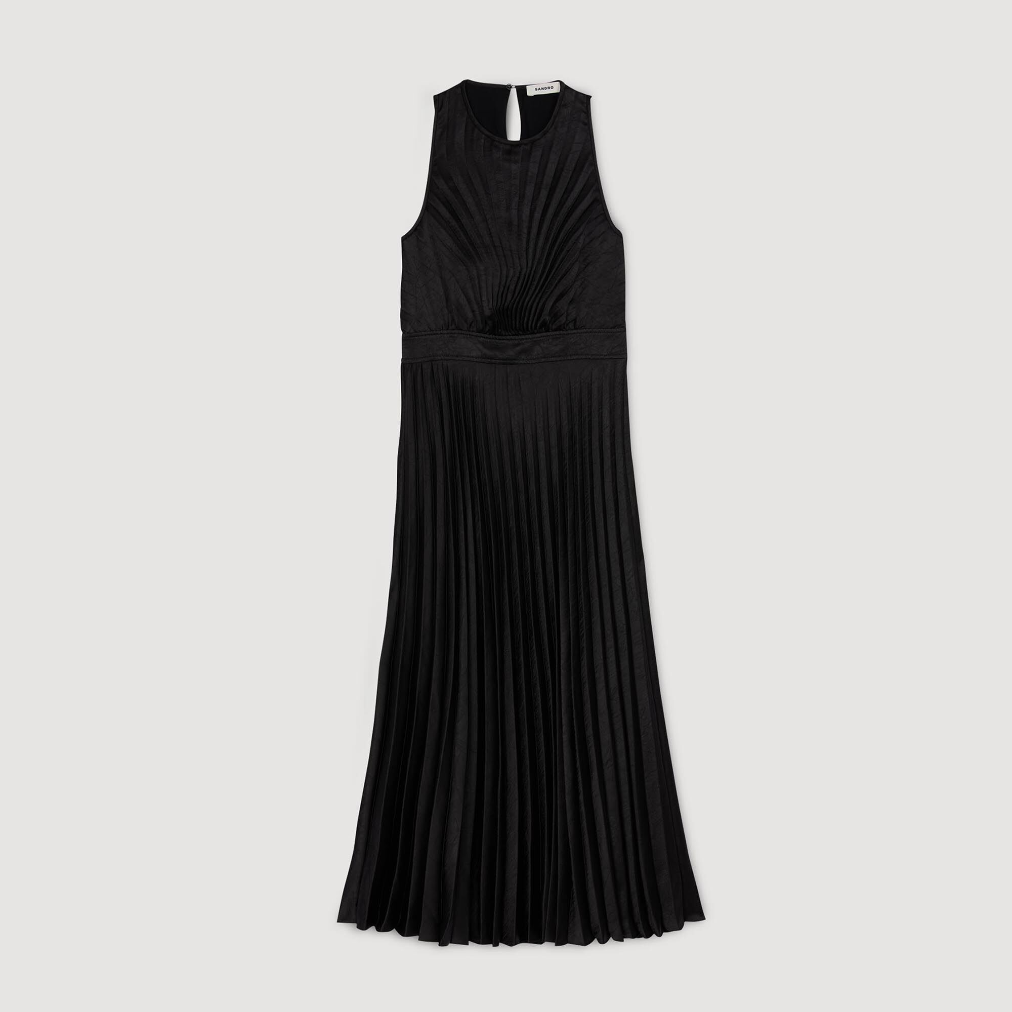 Vestido largo plisado - Mujer | Sandro