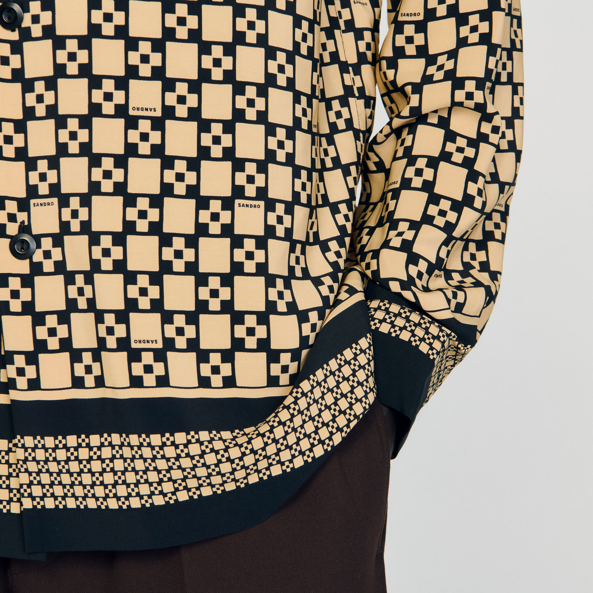 Camisa fluida estampada