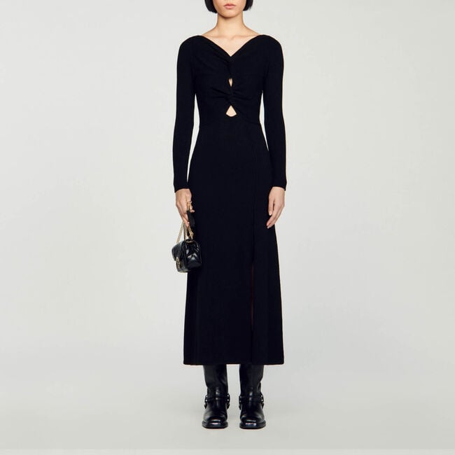 Vestido de punto trenzado