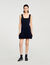 Vestido corto de punto con volantes