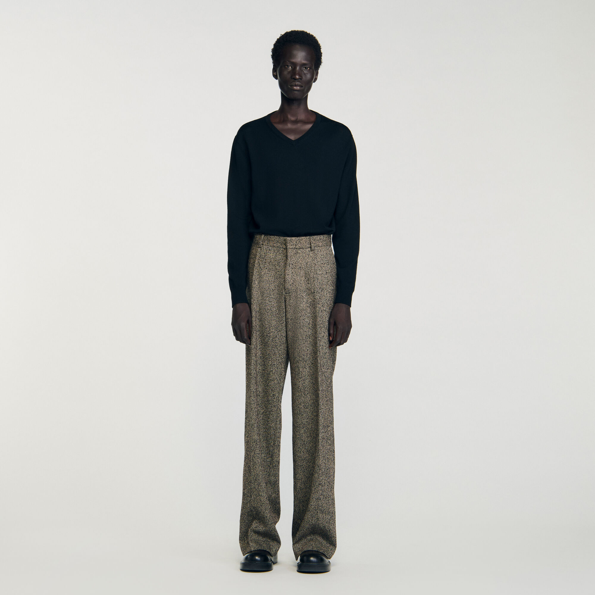 Pantalón ancho de traje