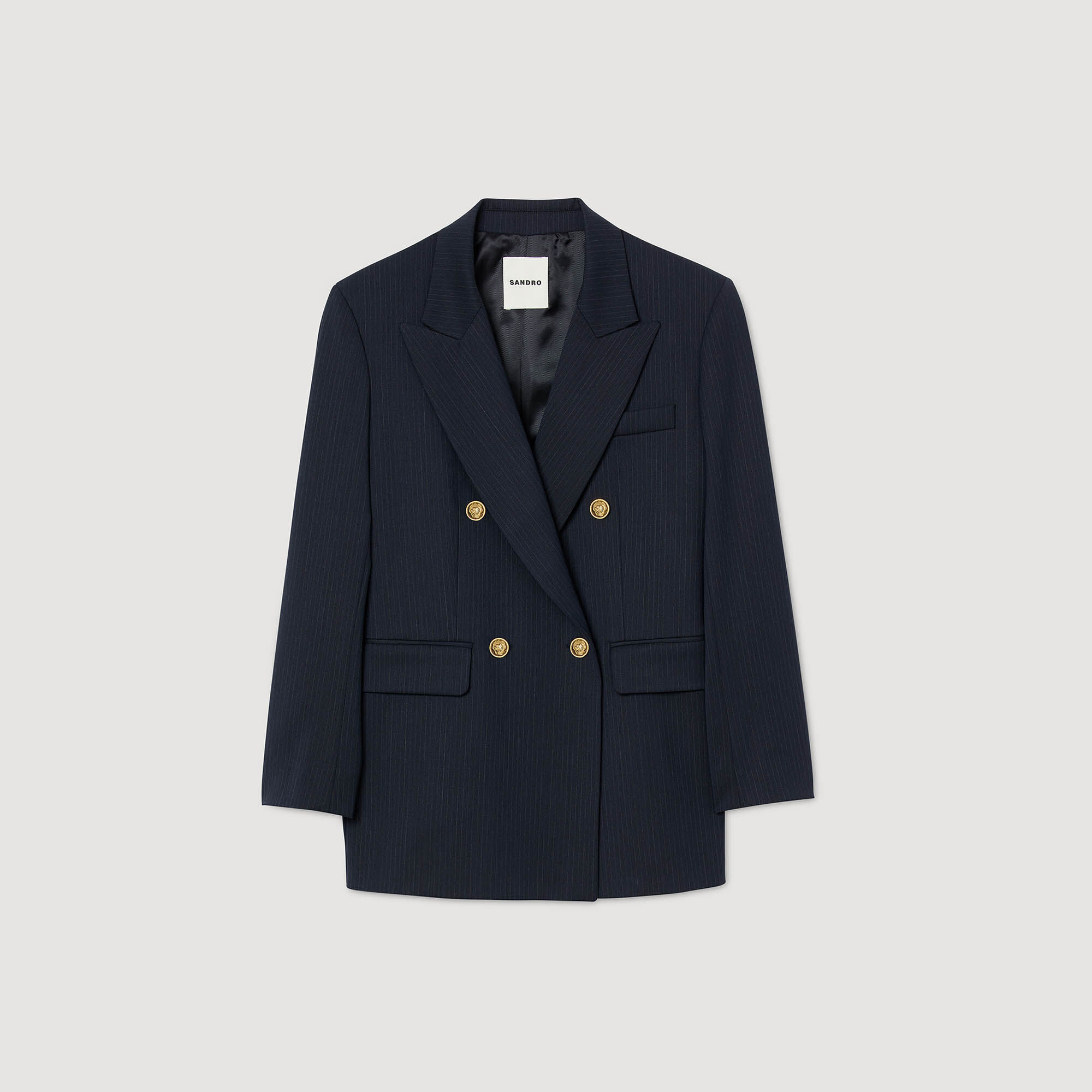 Chaqueta de rayas finas