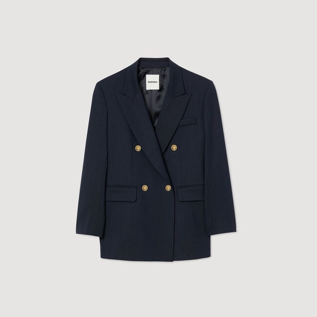 Chaqueta de rayas finas