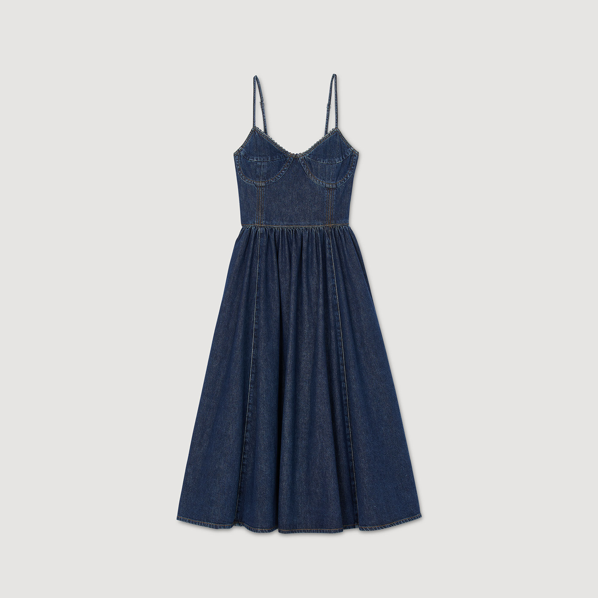 Vestido midi de mezclilla