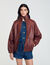 Cazadora de cuero oversize