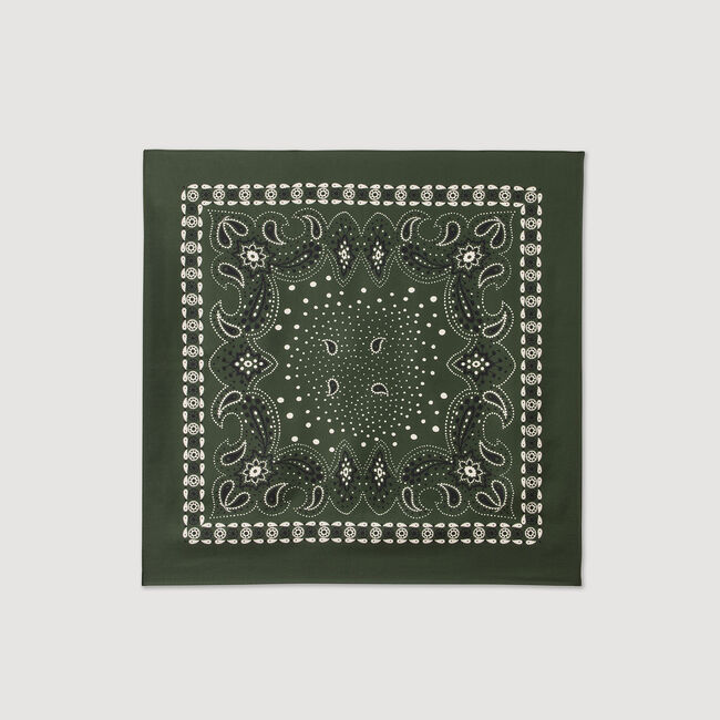 Pañuelo de seda estampado bandana