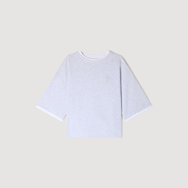 Camiseta algod&oacute;n con logo bordado