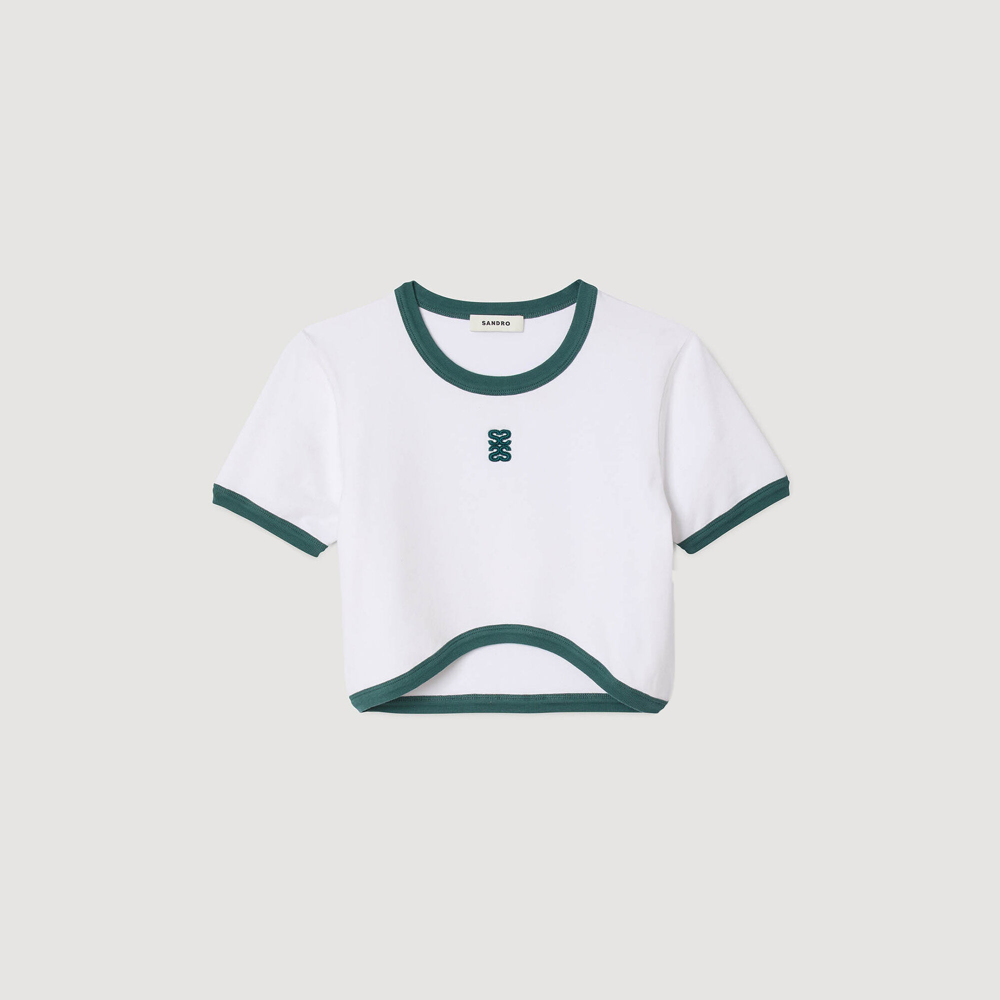 Camiseta corta bicolor