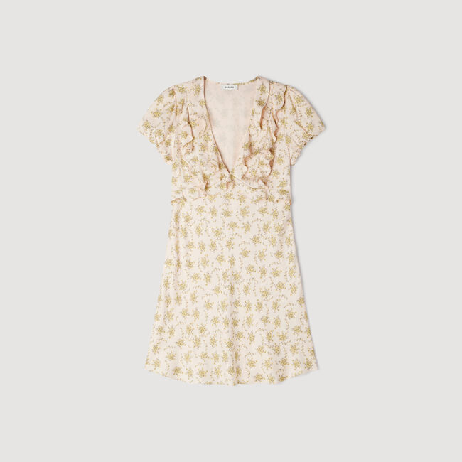 Vestido corto estampado de flores