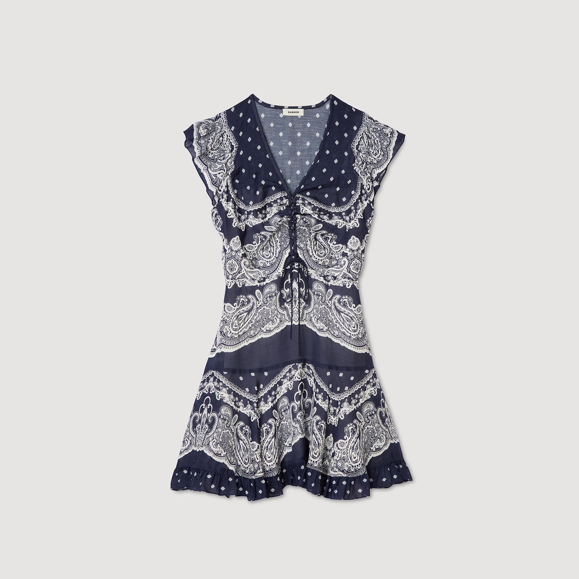 Vestido corto estampado bandana
