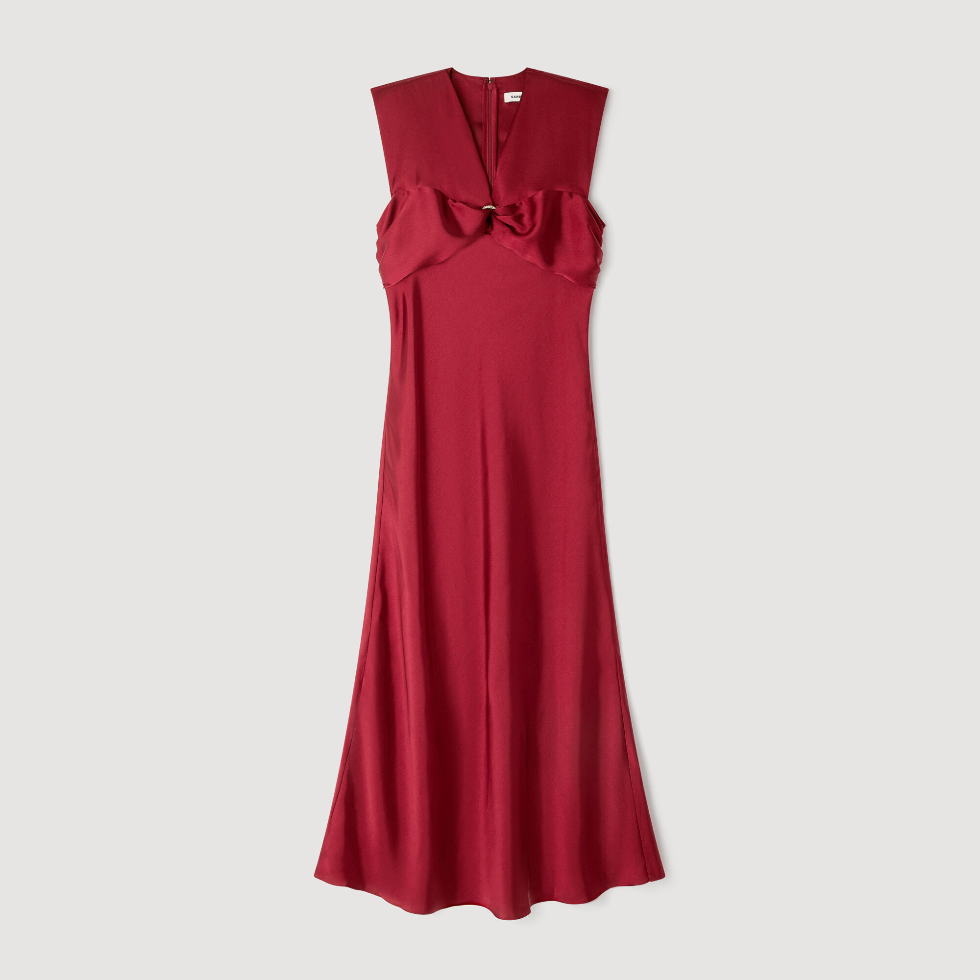 Vestido largo con cuello en V