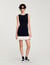 Vestido corto de punto con pedrería