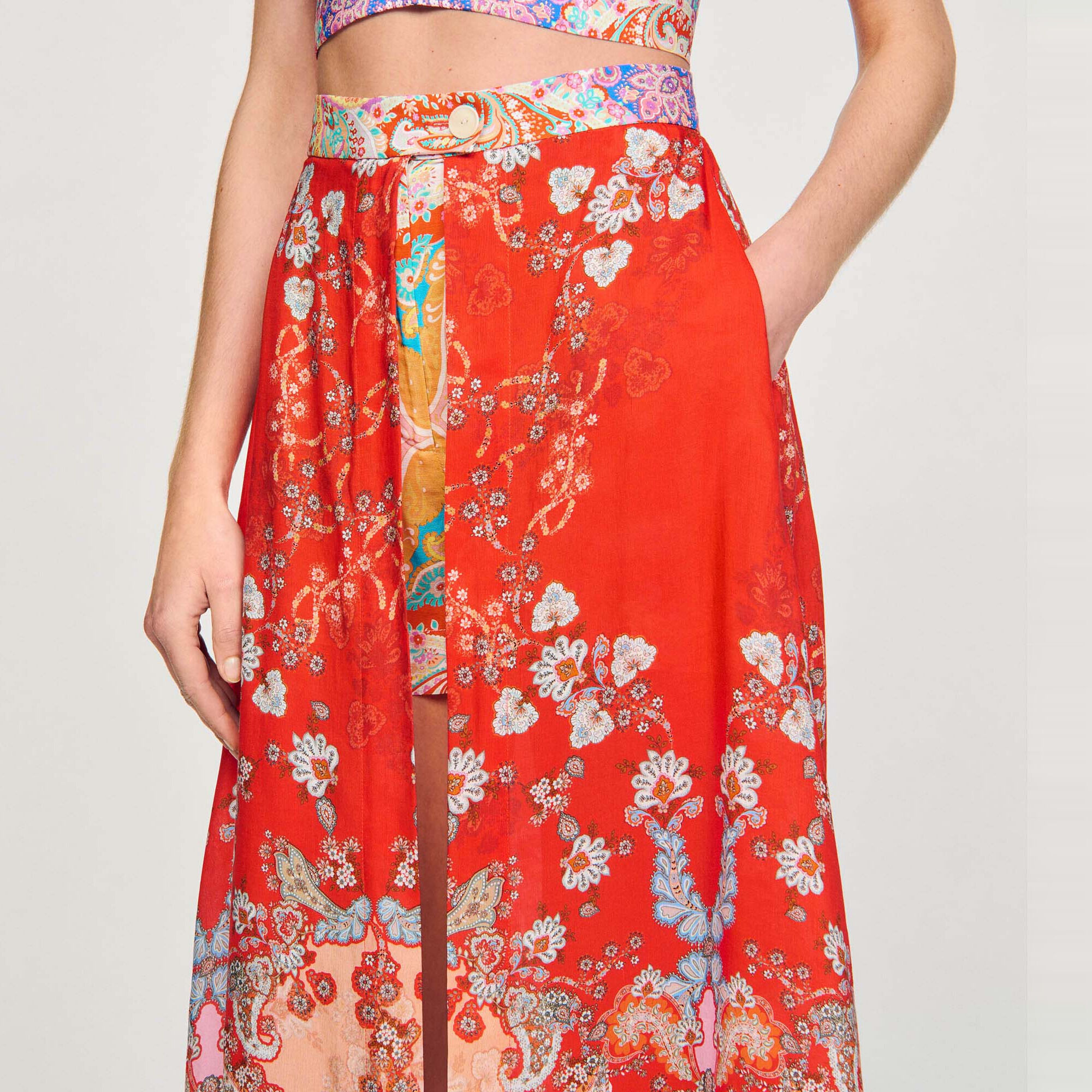 Falda larga trampantojo