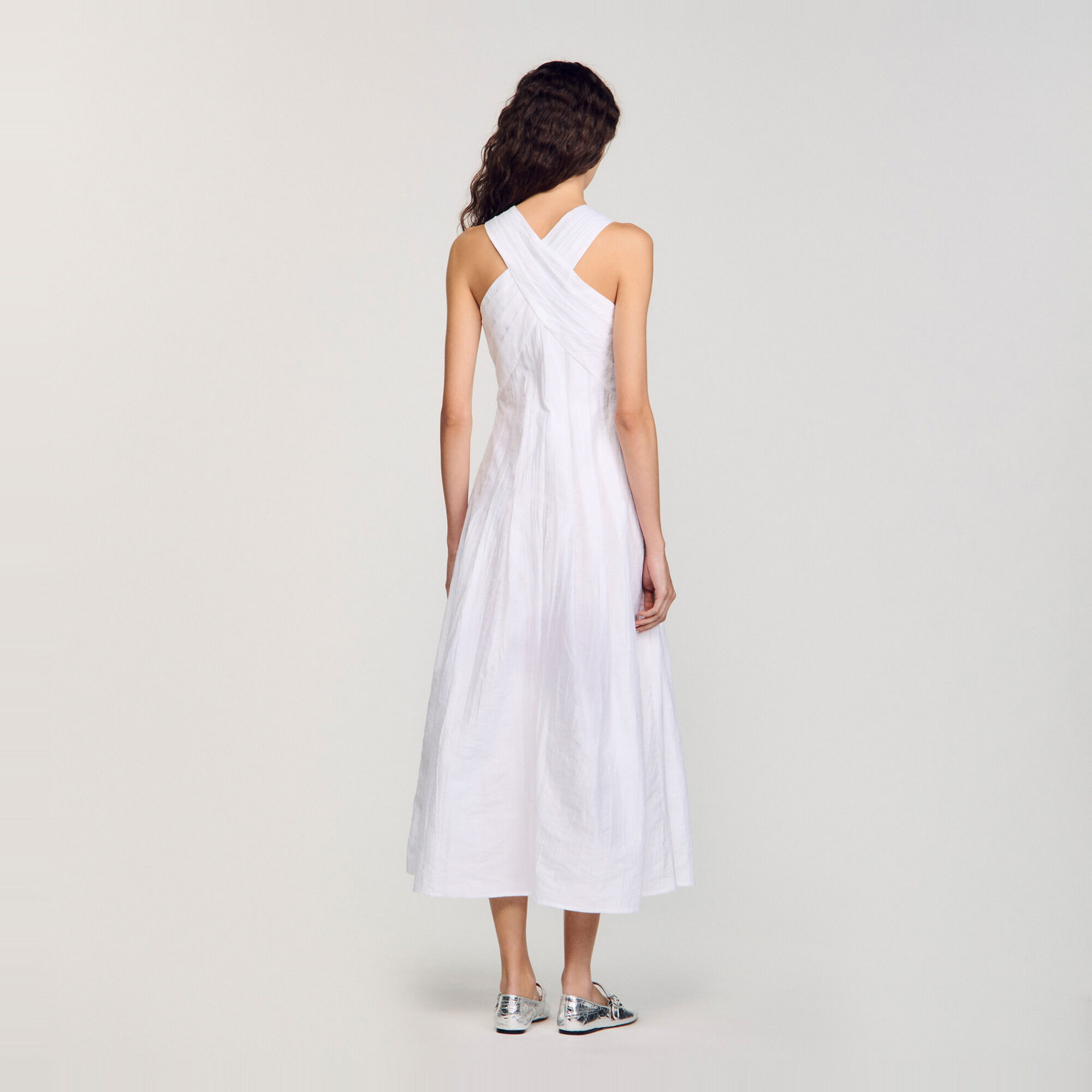 Vestido largo cruzado