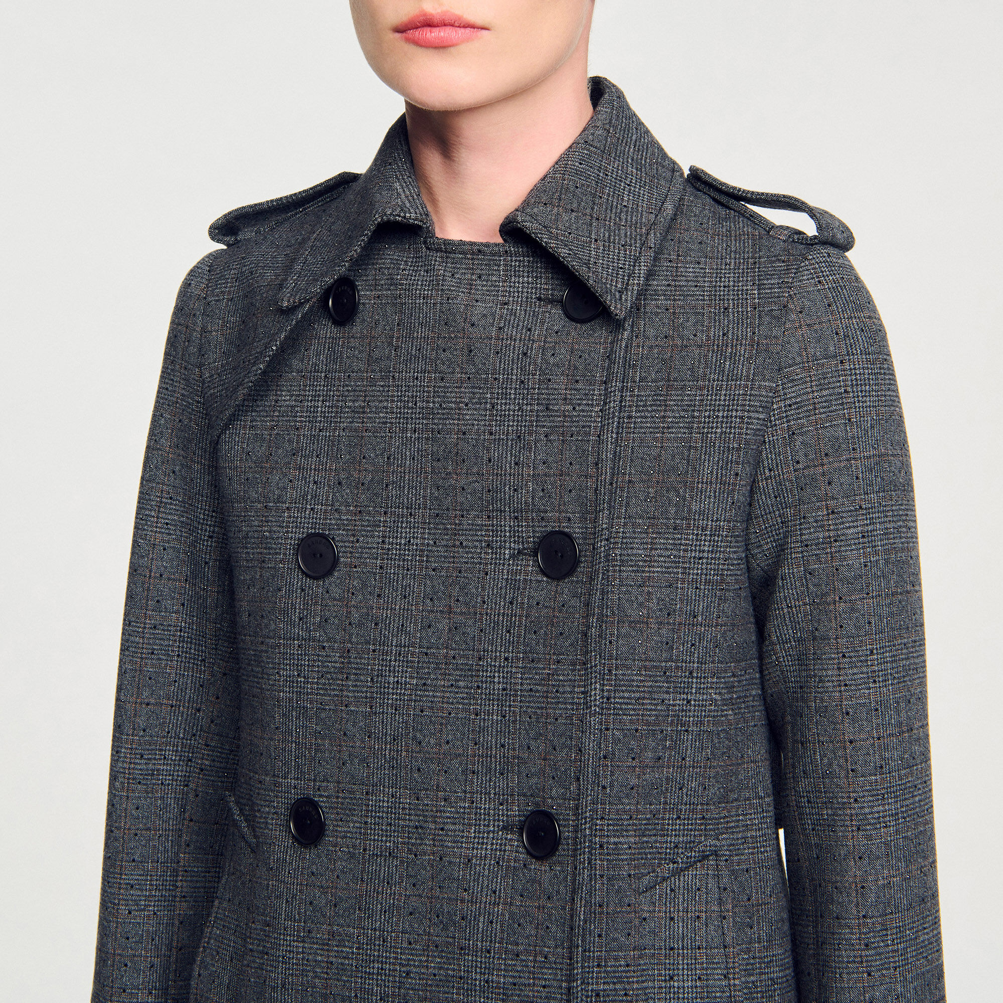 Gabardina con strass