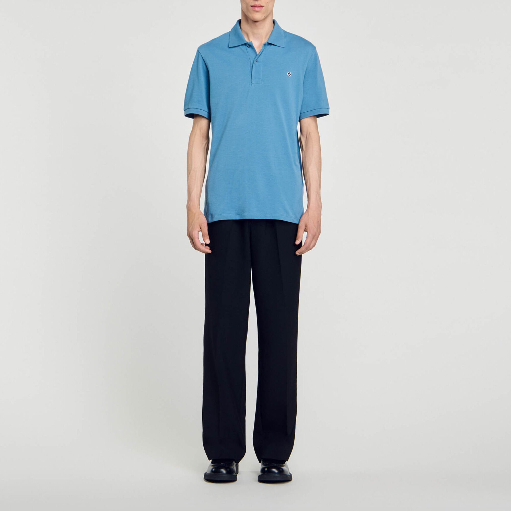 Polo con parche Square Cross