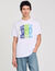 Camiseta de algodón estampado olas