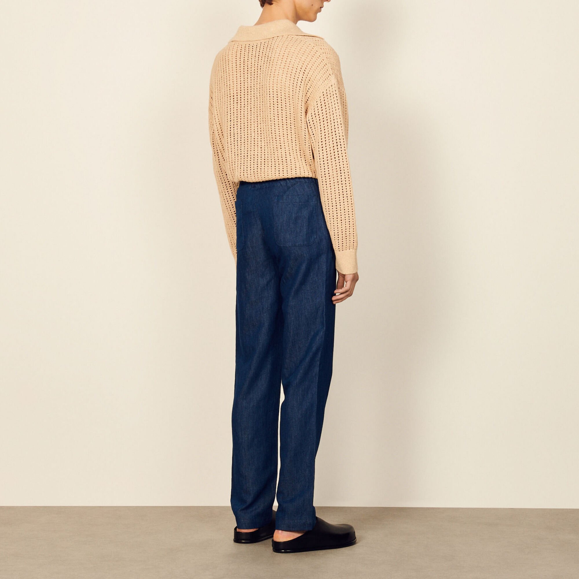 Pantalón ancho de cambray