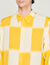 Camisa fluida con estampado de cuadros