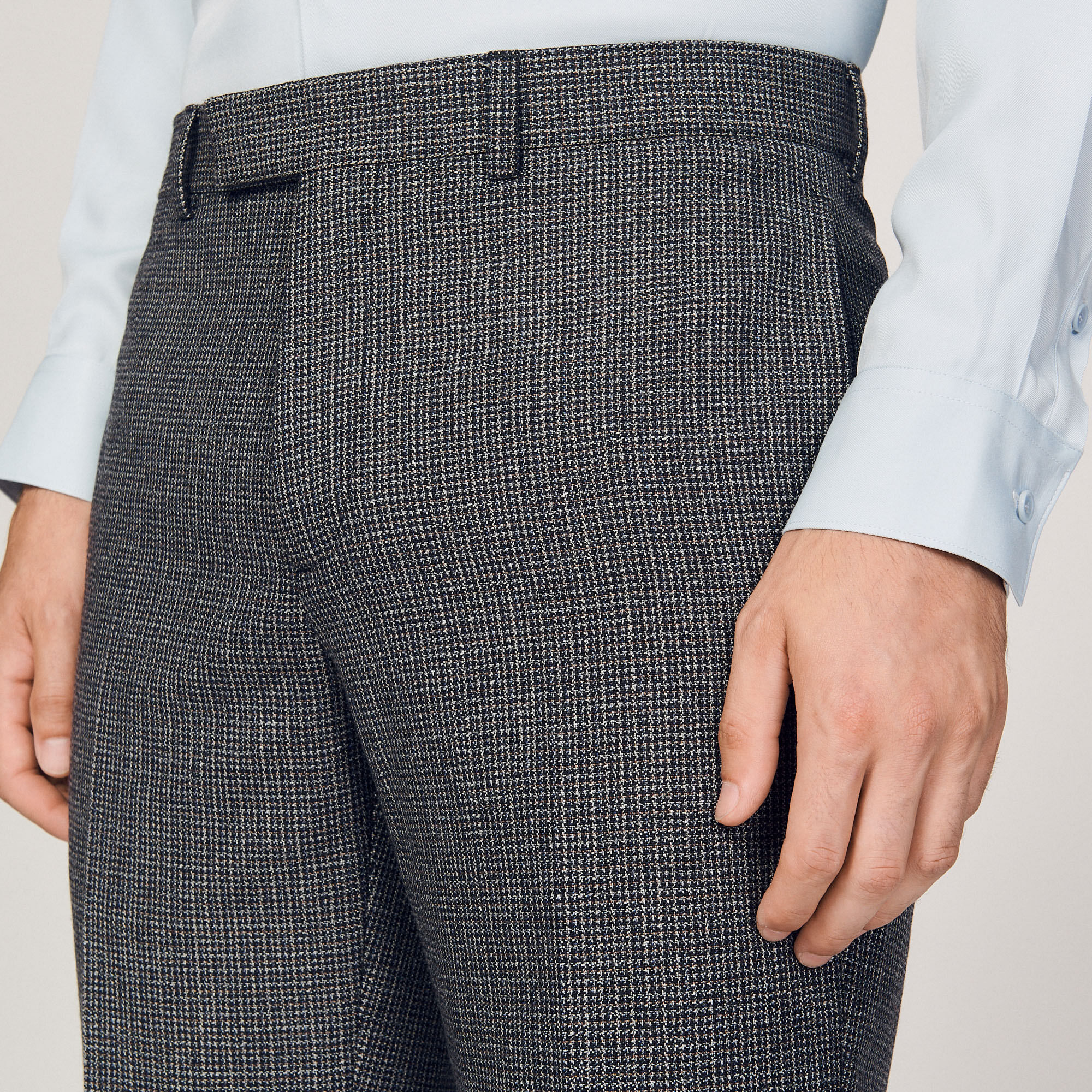 Pantalón de traje de lana virgen