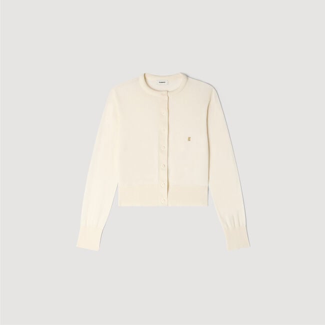 C&aacute;rdigan corto con cuello acolchado