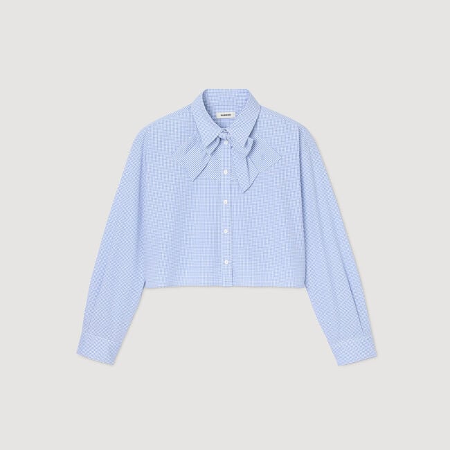 Camisa con lazo en el cuello