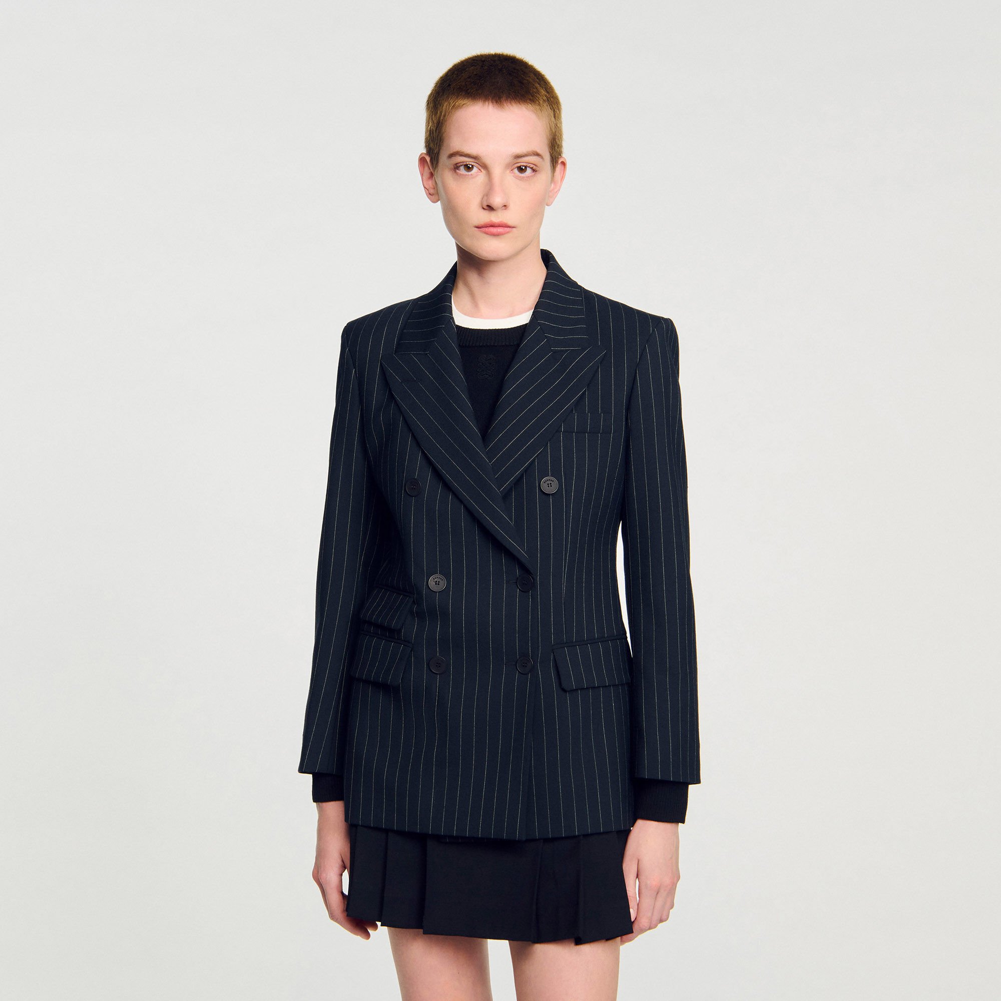 Chaqueta de traje a rayas