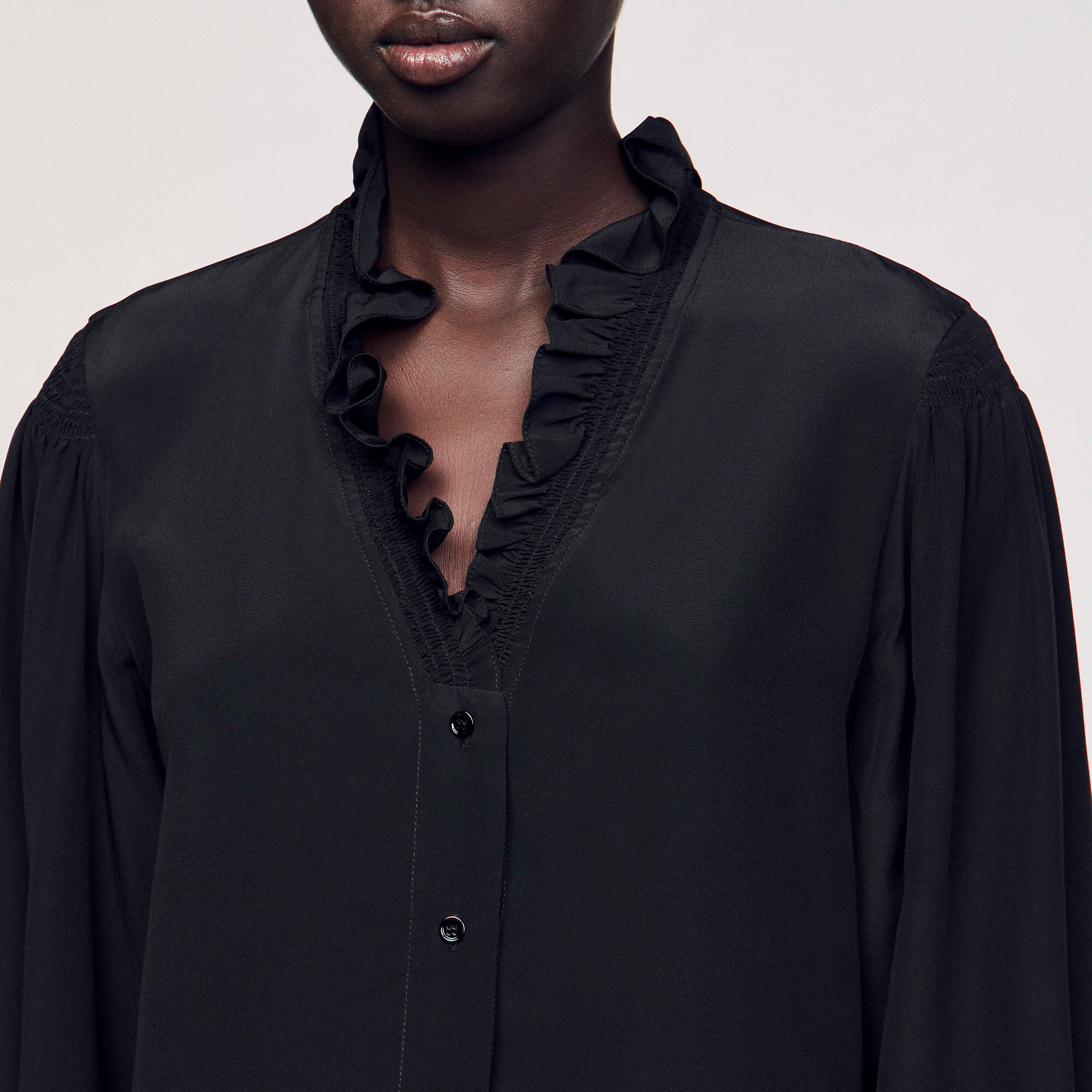 Camisa fluida de seda