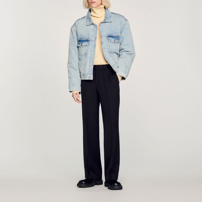 Cazadora de denim forrada con muletón
