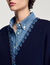 Cárdigan con detalles denim