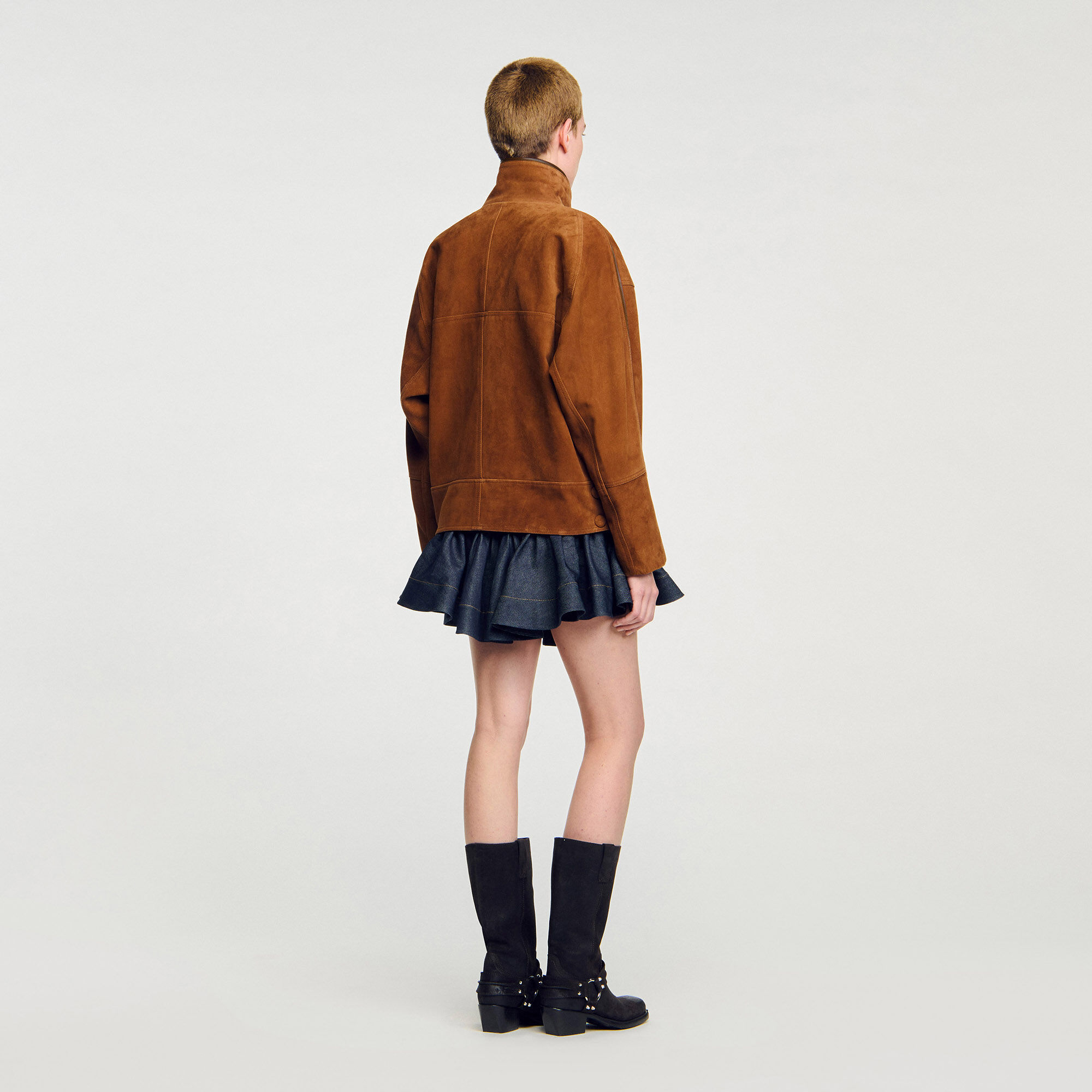 Cazadora de ante oversize
