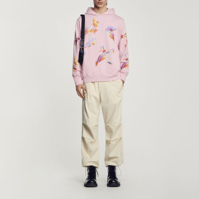 Sudadera con capucha estampada