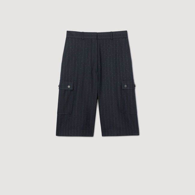 Bermudas a rayas con strass