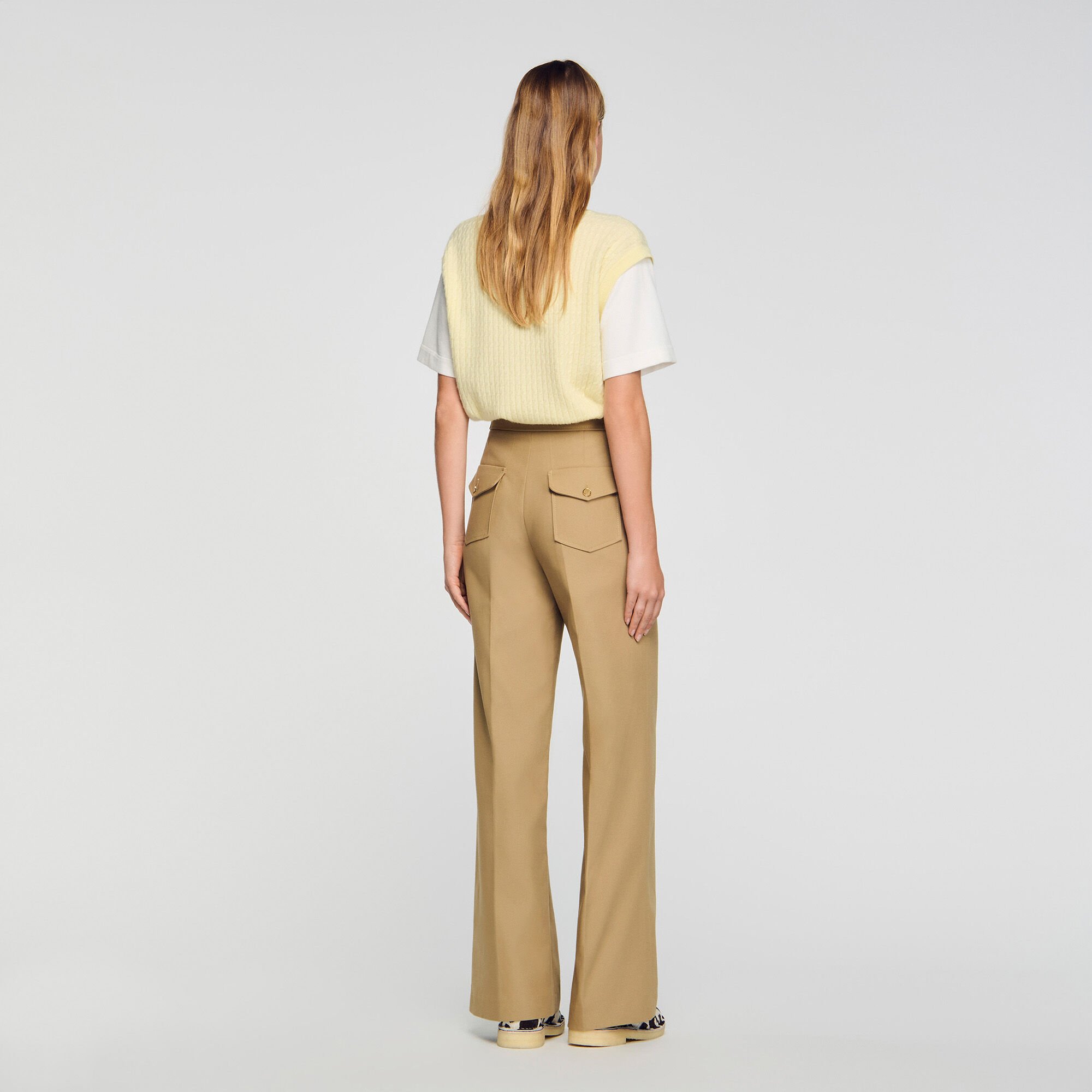 Pantalón de traje de algodón