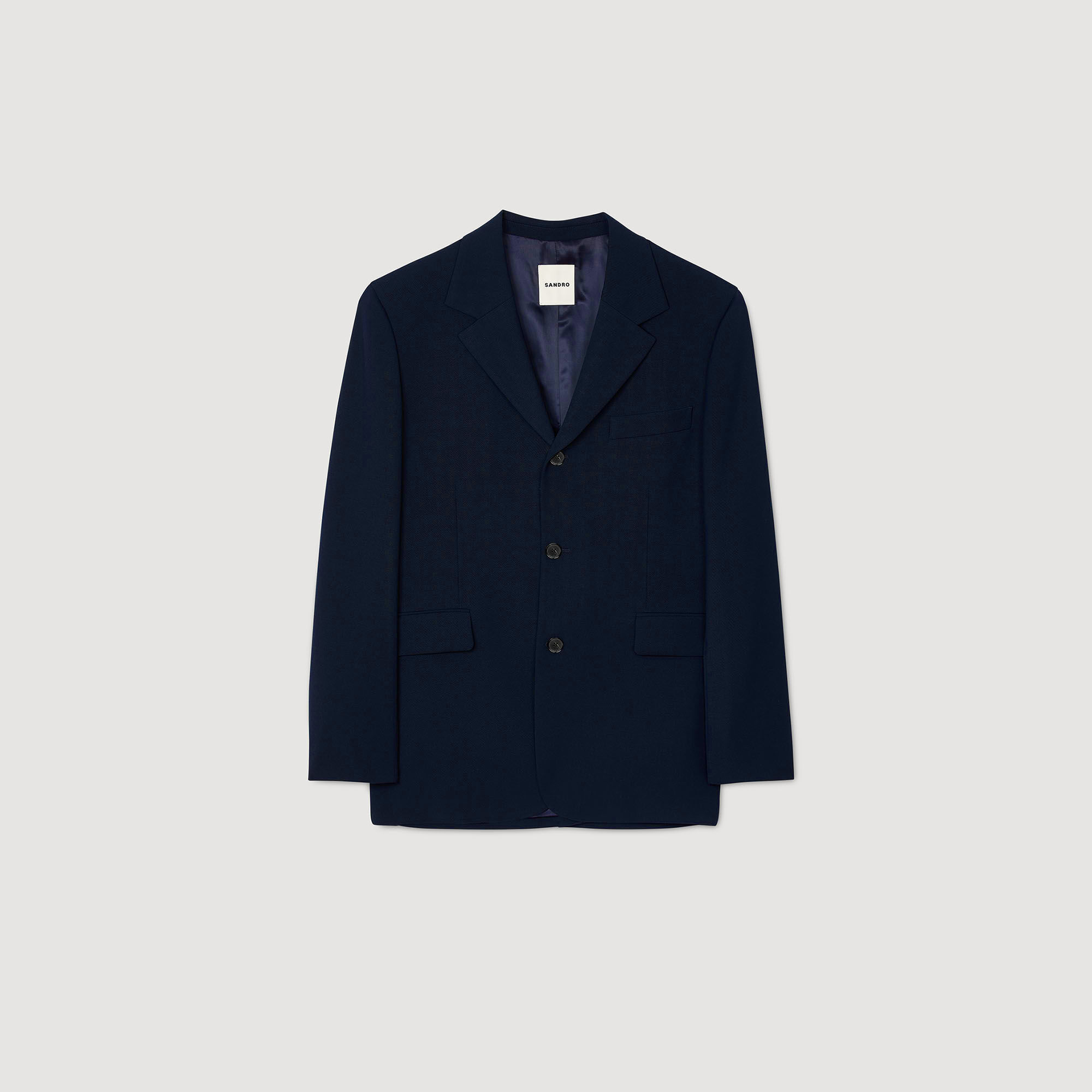 Chaqueta de traje oversize de lana