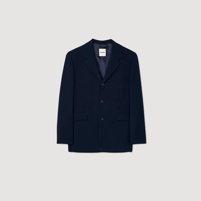 Chaqueta de traje oversize de lana